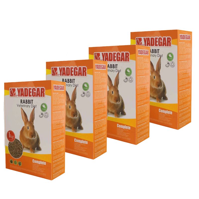غذای خرگوش یادگار مدل pelleted وزن 1 کیلوگرم بسته 4 عددی